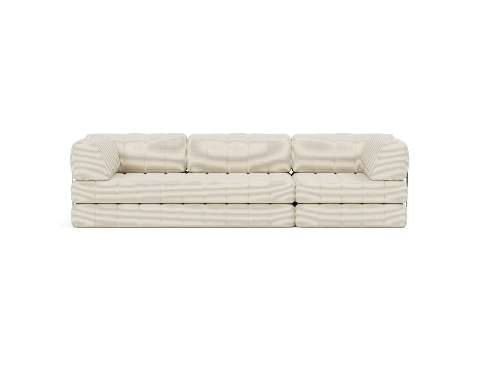 Canape convertible CozyPad Grand 312 cm en tissu 594 Corduroy Ivory