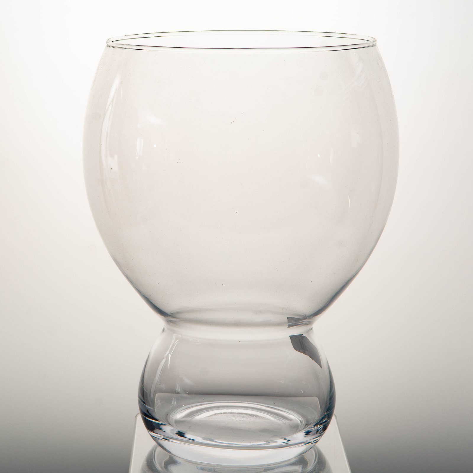 Vase Takuma en verre transparent d'Amadeus, 34 cm de haut