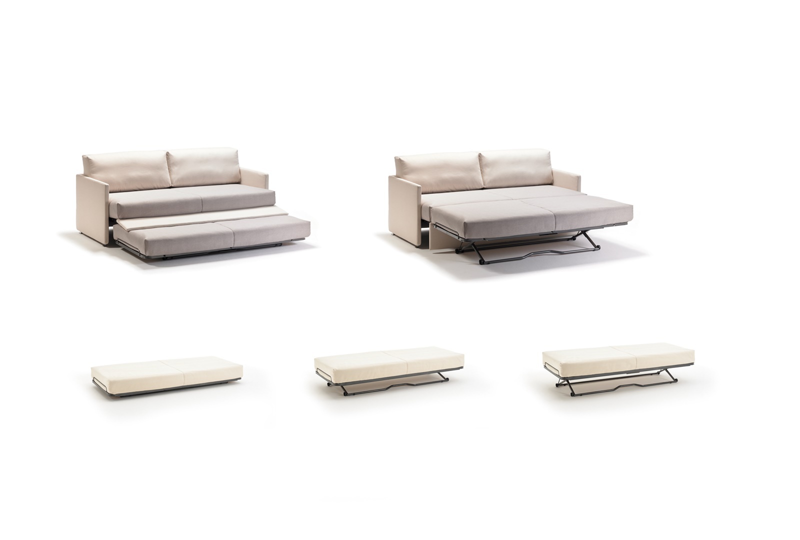 Séquence d'ouverture du mécanisme, canapé convertible gigogne BK 115
