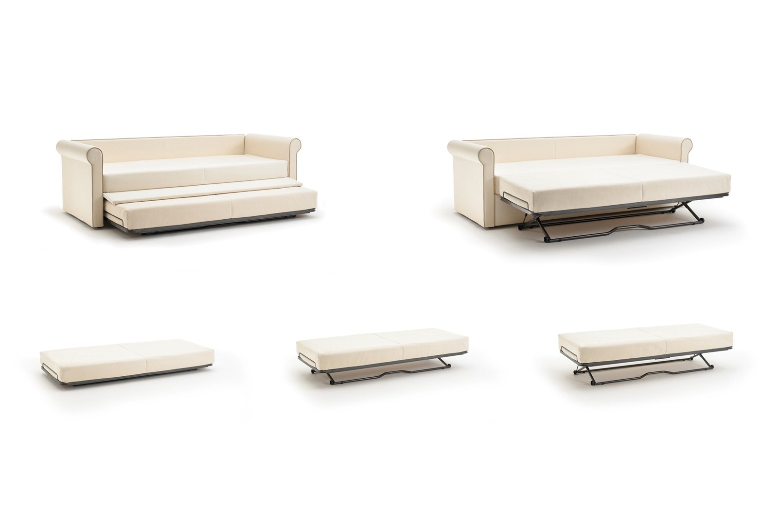 Séquence d'ouverture du mécanisme, canapé lit gigogne BK 160 Sofa