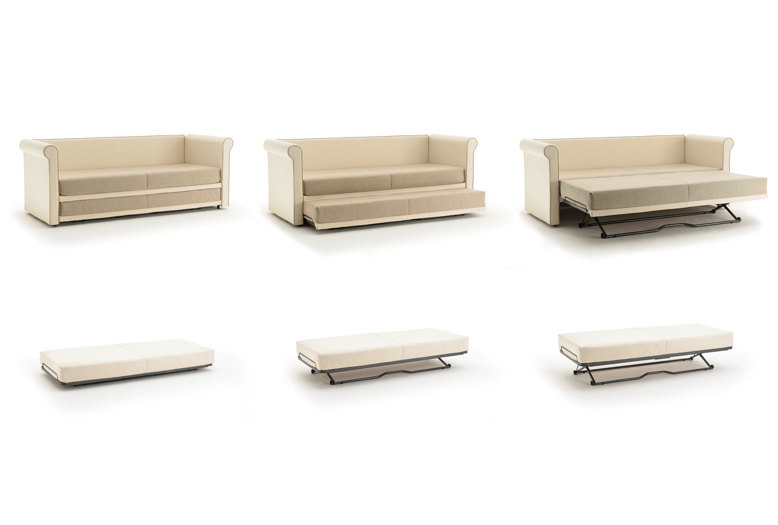 Séquence d'ouverture du mécanisme, canapé lit gigogne BK 161 Sofa Twice