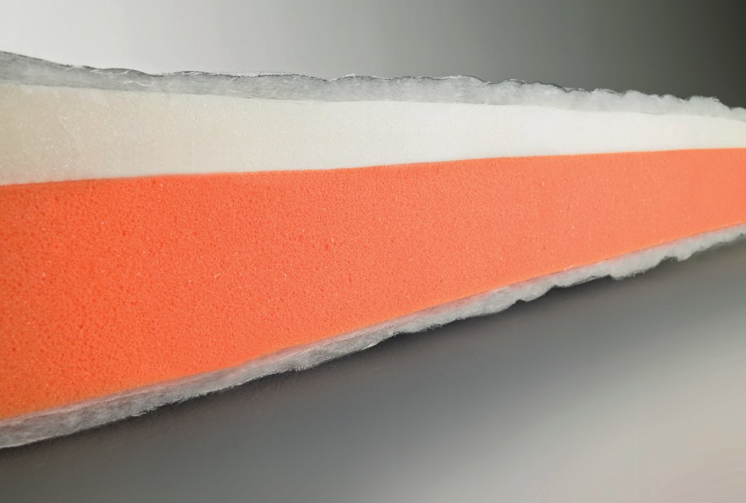 Coupe du matelas BK polyuréthane avec plaque à mémoire de forme