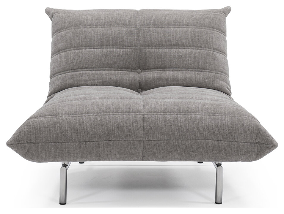 Fauteuil convertible Mikunjo scandinave de face, Esina Truffle
