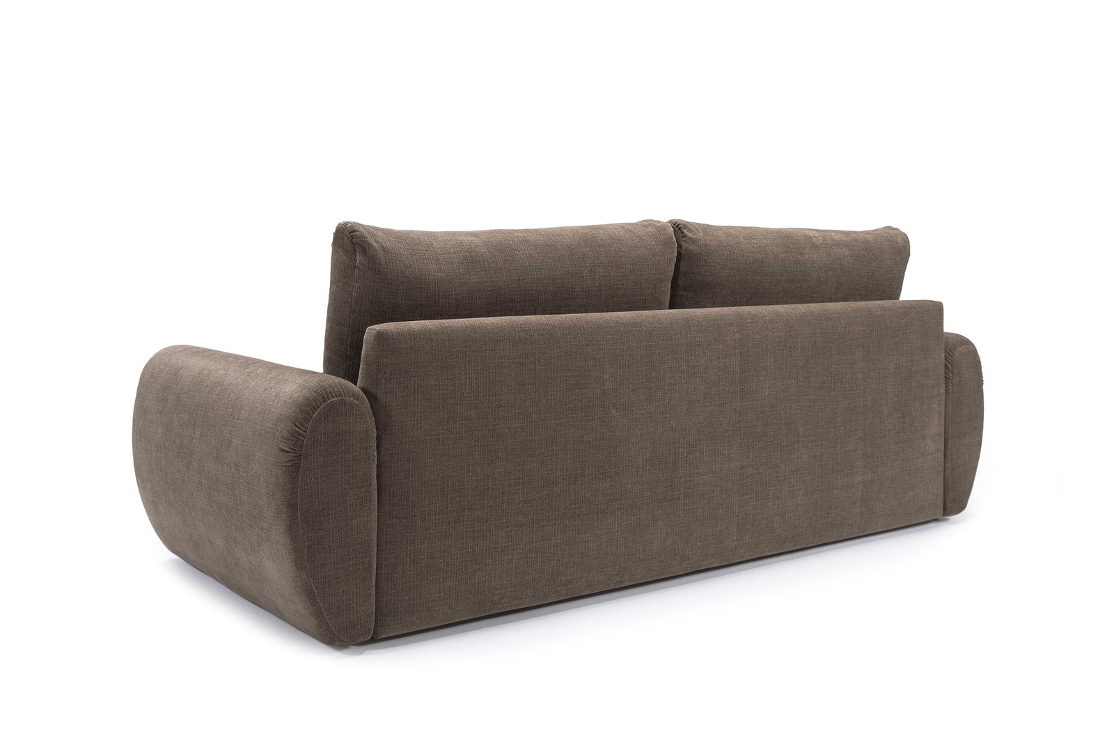 Accoudoir Curve arrondi du canapé convertible Norum scandinave en Esina Cedar Brown